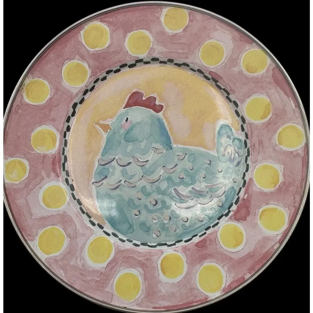 MacKenzie Childs Spring Chicken Plate 8